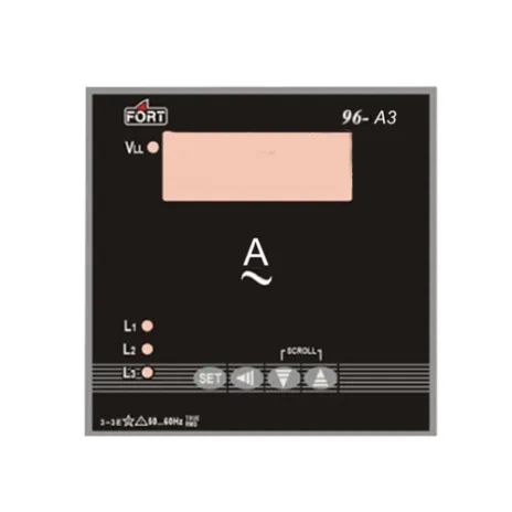 AMPERE METER FORT AC DIGITAL AMPERE METER 3P/3W, 3P/4W 72/96-A3 1 72_96_a3