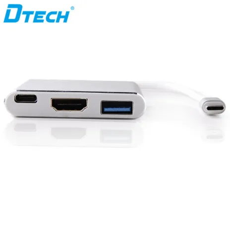 DTECH TYPE-C CONVERTER TYPE-C TO HDMI 4K+USB3.0+PD CONVERTER CABLE DT-T0022 3 dt_t00223