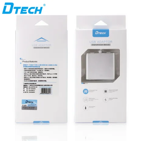 DTECH TYPE-C CONVERTER TYPE-C TO HDMI 4K+USB3.0+PD CONVERTER CABLE DT-T0022 4 dt_t00224